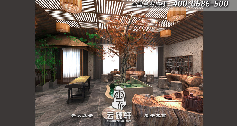 茶室茶具擺設